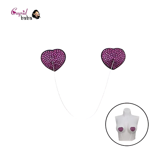 1 Pair Sexy Heart Shape Chain Nipple Cover Women Breast Wear Stickers