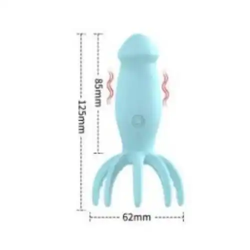 Remote Control Octopus Dildo Vibrator 10 Modes Vibrating Butt Plug Clit Nipples Sucking Massager