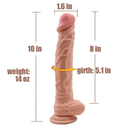 10 inch dildo with strong suction cup for women