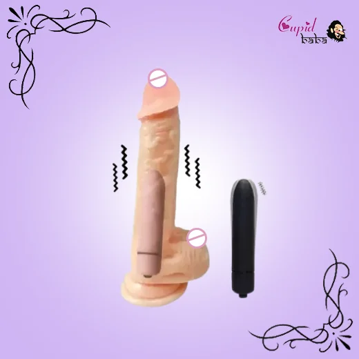 2 IN 1 Realistic Dildo With Vibrating Bullet Vibrator