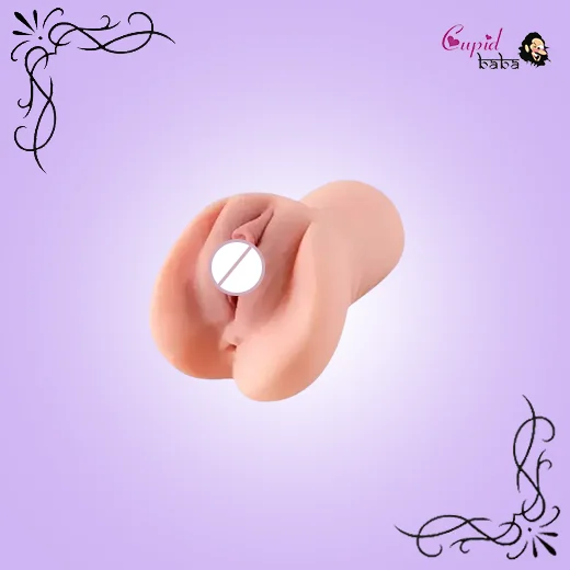 2 in 1 Male Masturbator Pocket Pussy with Realistic Textured Vagina and Tight Anus