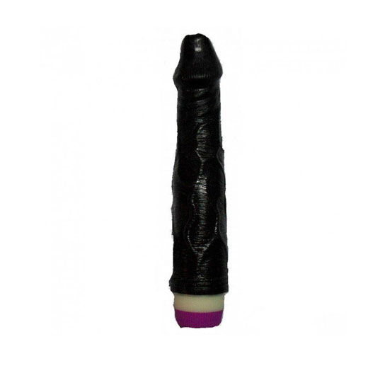 African Black Vibrating 7 Inch Stud Dildo