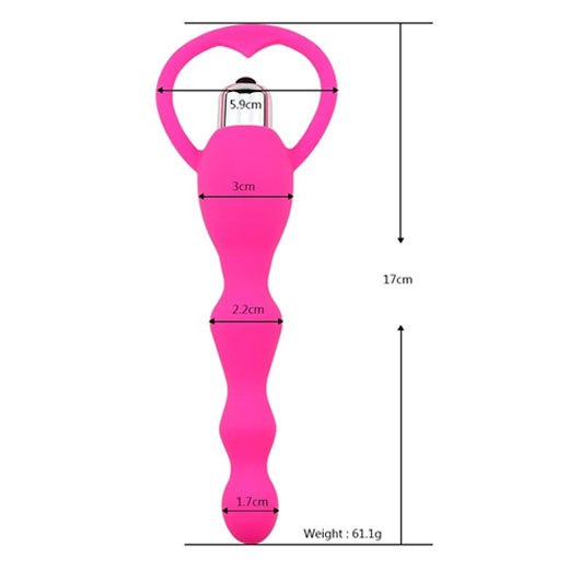 Soft Silicone Anal Beads Vibrator for Women