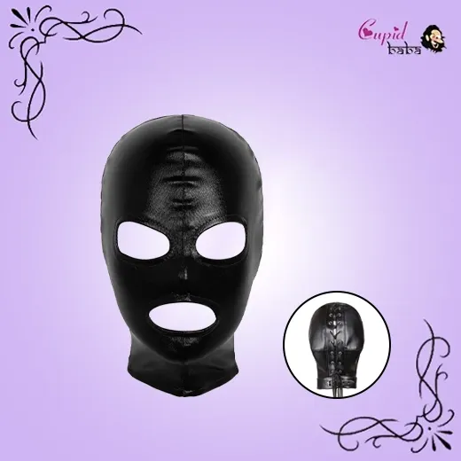 3 Open Sex Fetish Slave Hood Leather Mask