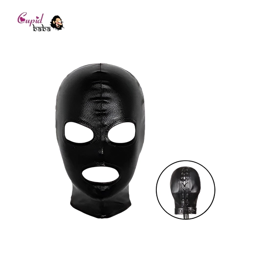 3 Open Sex Fetish Slave Hood Leather Mask