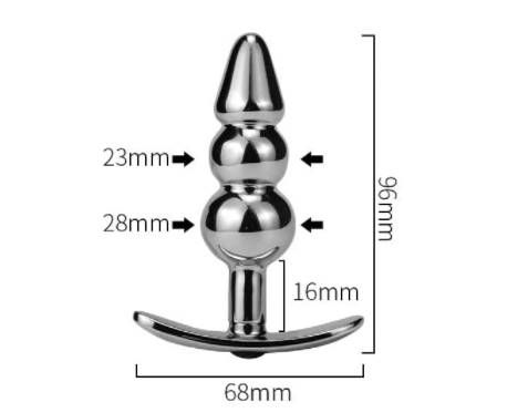 3 Beads Stainless Steel Anal plug