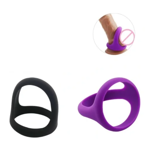 3 Holes Cock Ring with Strong Grip Black Color Men