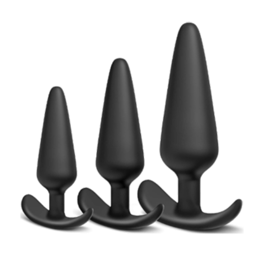 3 Pcs Silicone Unisex Butt Plug Training Set