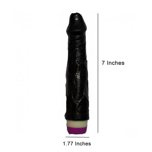 African Black Vibrating 7 Inch Stud Dildo