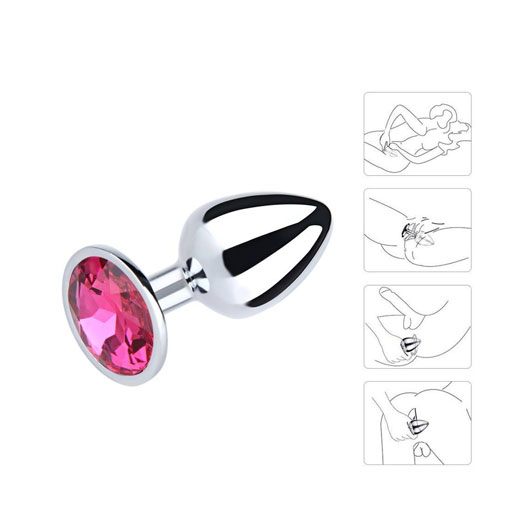 Medium Anal Crystal Jewelry Steel Butt Plug