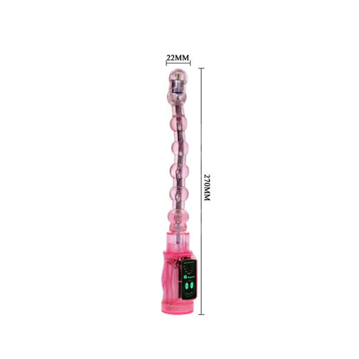 Jelly Beads Anal Plug with 6 Function Vibration