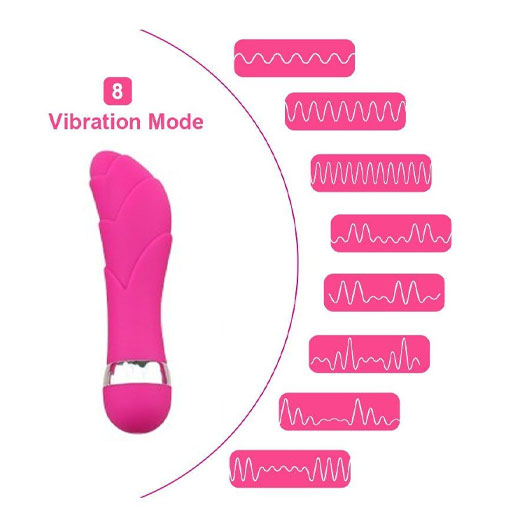 Rose Designed Mini Pink Vibrator Massager