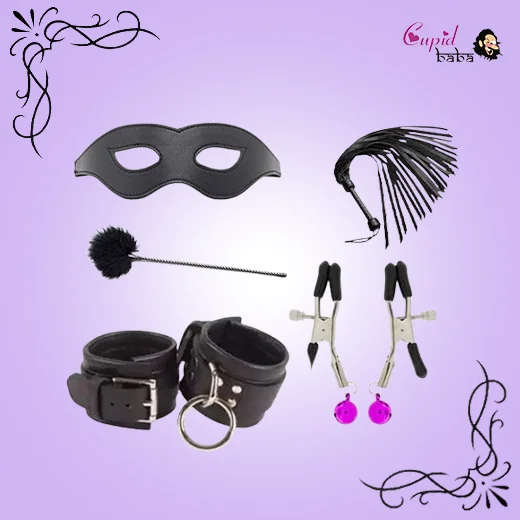 5 Piece Leather Bondage Kit