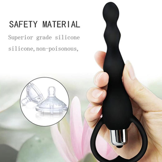 Soft Silicone Anal Beads Vibrator for Women