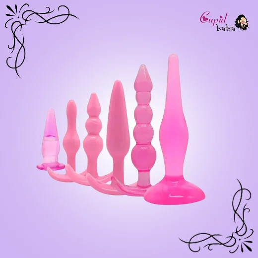 6 Piece Silicone Butt Plug Anal Training Kit