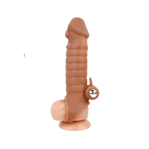6.1 Inch Ribbed Vibrating Cock Sleeve Penis Enhancer