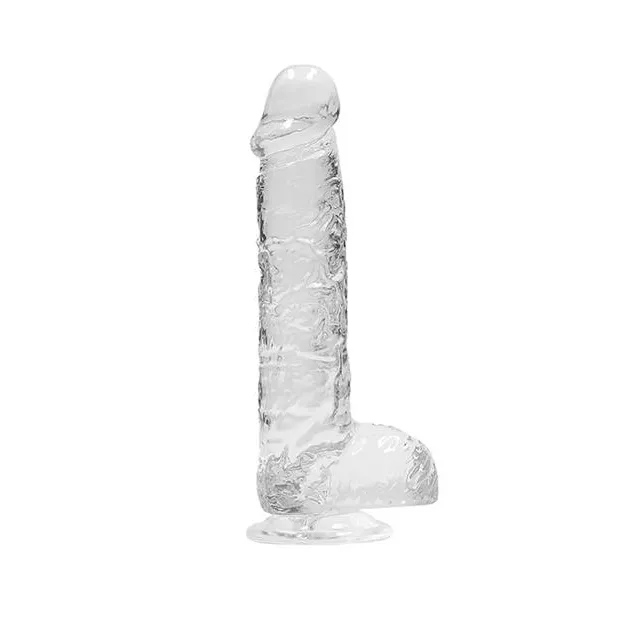 6.5 Inch Transparent Suction Slim Dildo