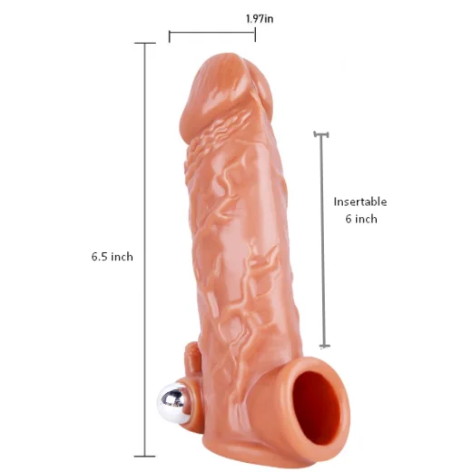 6.5 Inch Vibrating Penis Sleeve For Men