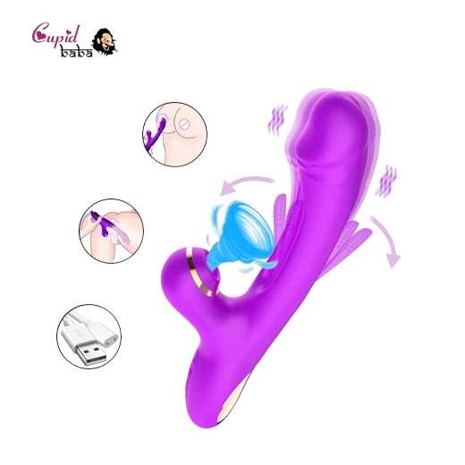 7 Frequency Tickling Sucking Vibration Tongue Three Point Sex Toy For Women
