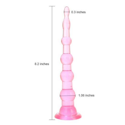 Remote Control Vibrating Jelly Anal Plug with Suction Cup