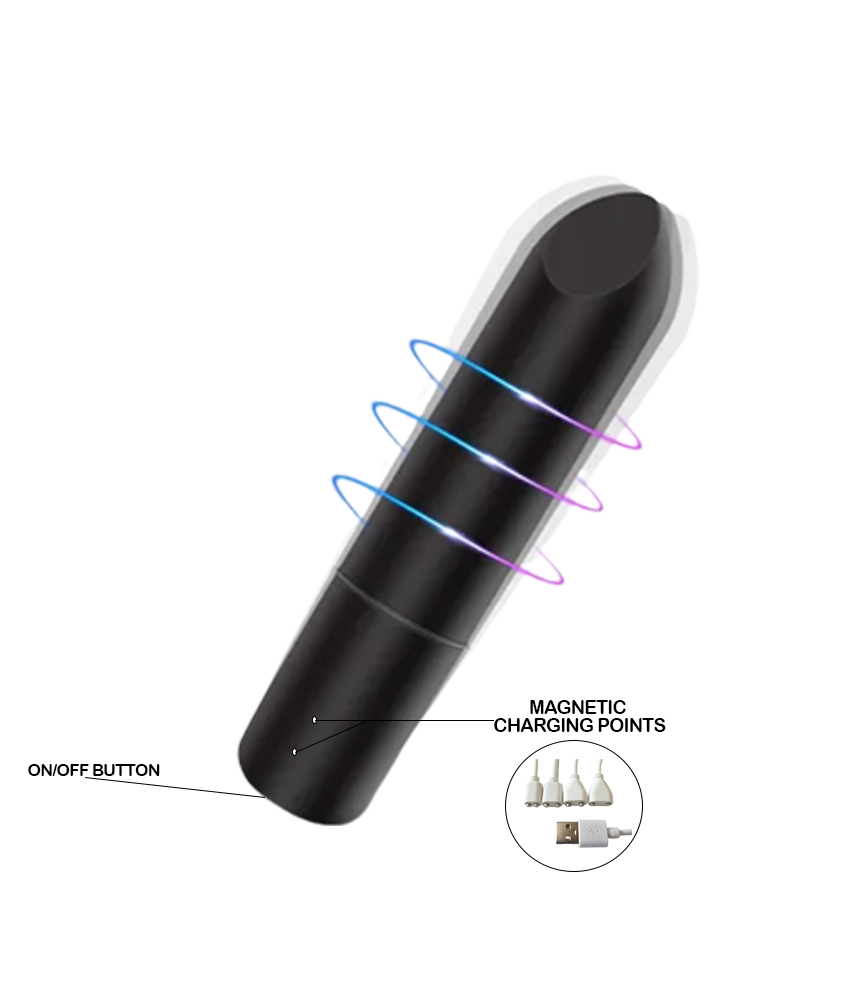 7 Mode Vibrating Bullet With USB Magnetic Recharging