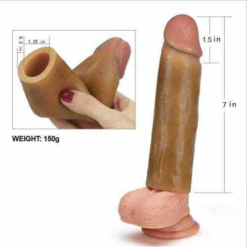 7 Realistic Smooth Silicone Penis Sleeve