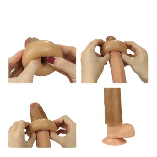 7 Realistic Smooth Silicone Penis Sleeve
