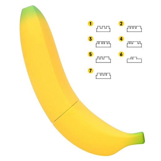 7 Speed Banana Vibrator Realistic Dildo