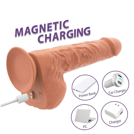 8.3 Inch Thrusting Dildo with Magnetic Charging