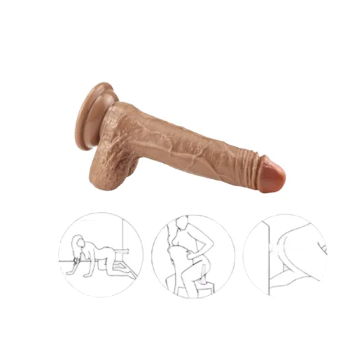 8.5 Inch Realistic Dildo with Strong Two Layer Silicone Suction Cup