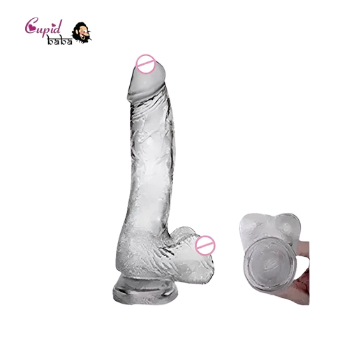 8.5 Inch Transparent Jelly Dildo