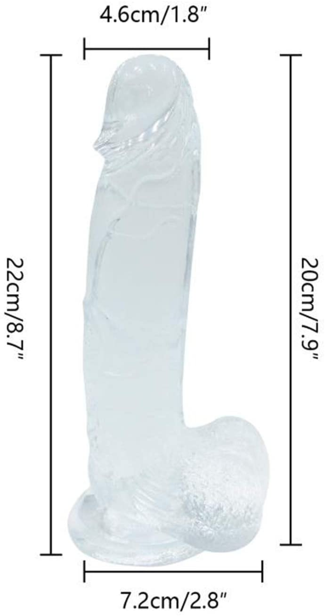 8.5 Inch Transparent Jelly Dildo