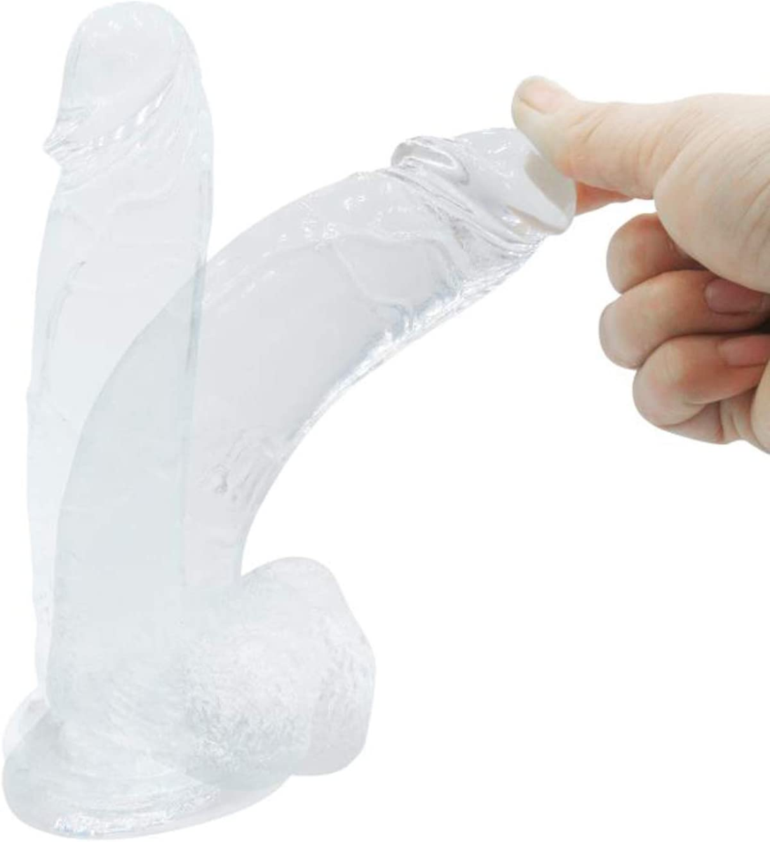 8.5 Inch Transparent Jelly Dildo