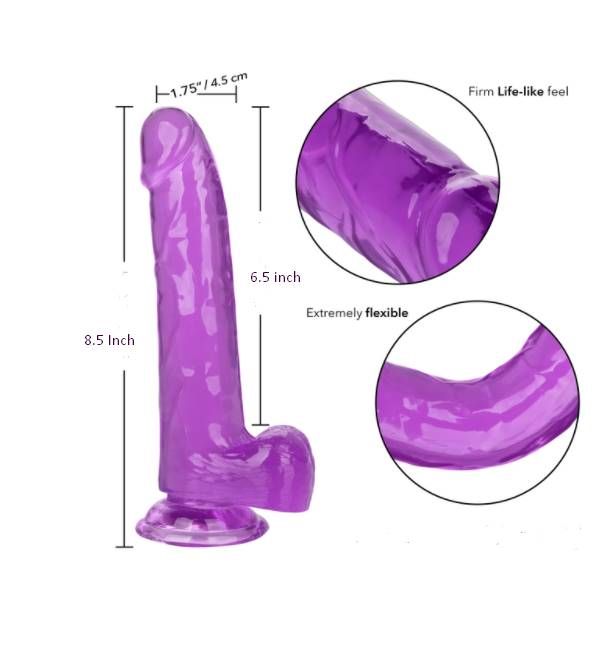 8.5 inch Realistic Flexible Dildo with Suction Cup