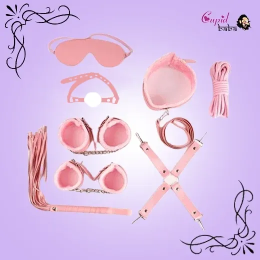 8Pcs Luxury Pink BDSM Kit