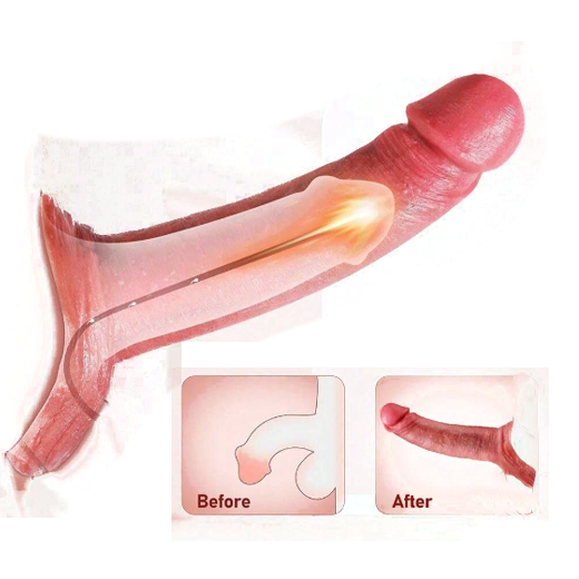8 Inch Soft Silicone Penis Extender Sleeve with Cock Ring