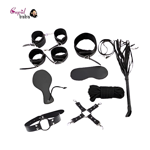 9Pcs Luxury Black BDSM Kit