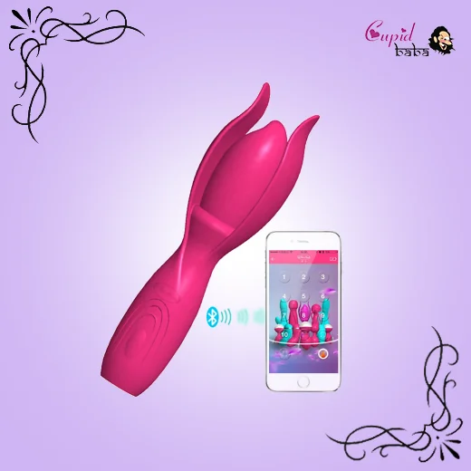 APP-Control Lotus Wand Vibrating Rechargeable Massager