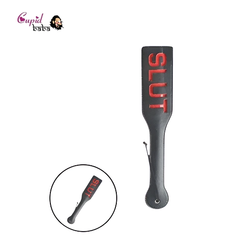 Adult Game SLUT PU Leather Hand Shank Whip (Pink /Black /Red)