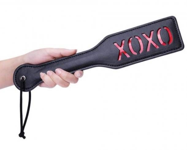 Adult Game PU Leather Hand Shank Whip (Pink /Black)