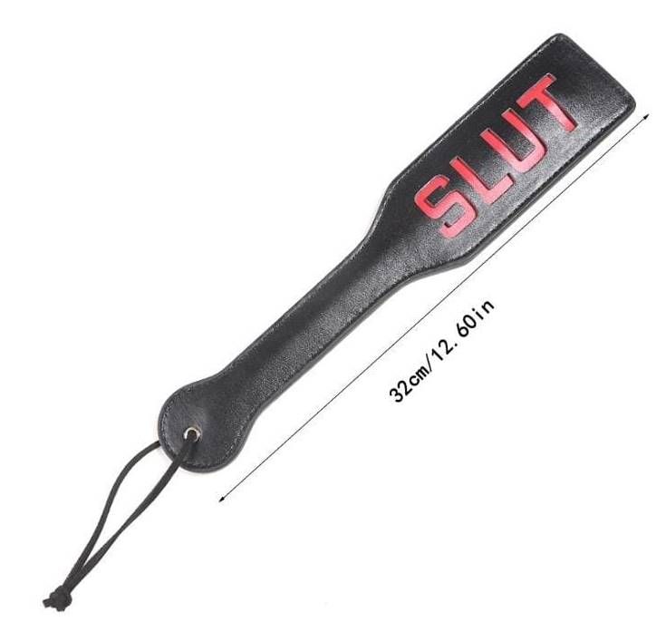 Adult Game SLUT PU Leather Hand Shank Whip (Pink /Black /Red)