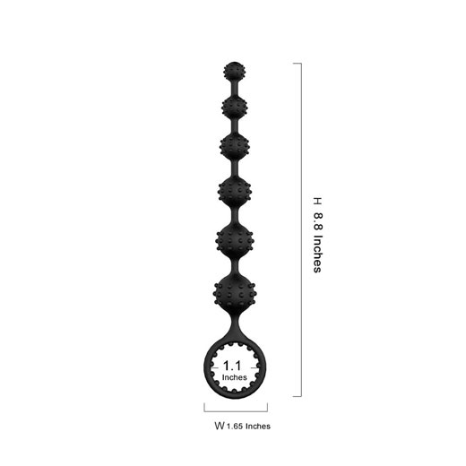 Silicone Anal Beads Plug with Cock Enhancer Ring