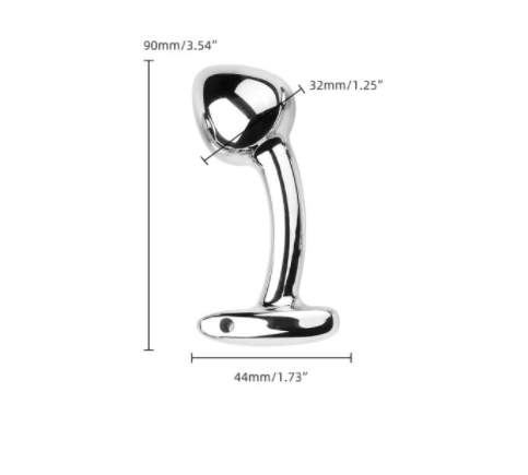 Stainless Steel Anal Plug Curved Sex Toys Women Men G-spot Dildo Butt Plug