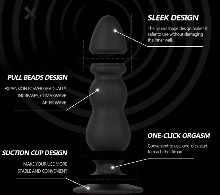 Anal Plug Vibrator Wireless Remote