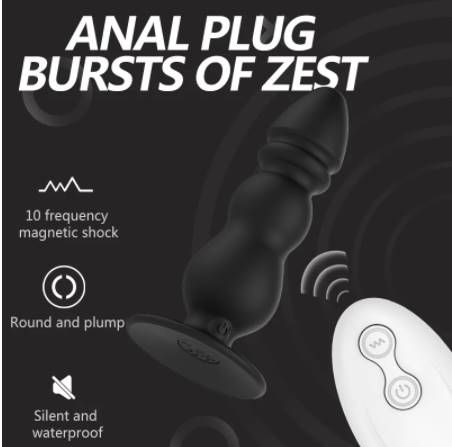 Anal Plug Vibrator Wireless Remote