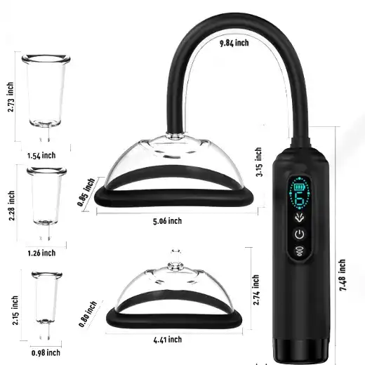 Automatic Vacuum Clitoral Breast & Vagina Pumps with 5 Size Cups