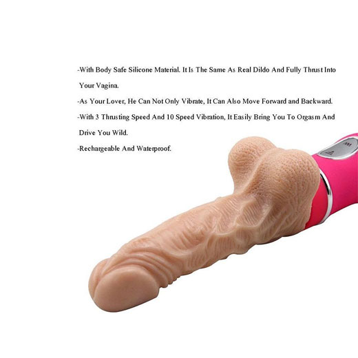 Automatic Telescopic Dildo Heating Vibrating pumping Sex machine