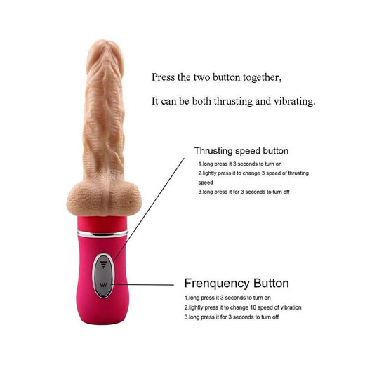 Automatic Telescopic Dildo Heating Vibrating pumping Sex machine