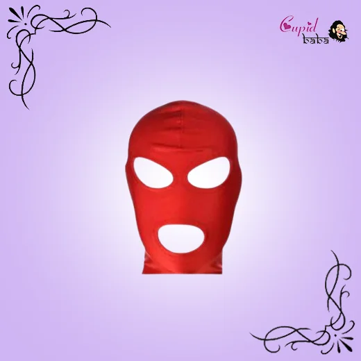 BDSM Hood Fetish Locking Open Mouth Eyes Mask