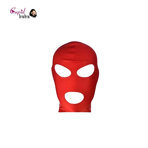 BDSM Hood Fetish Locking Open Mouth Eyes Mask